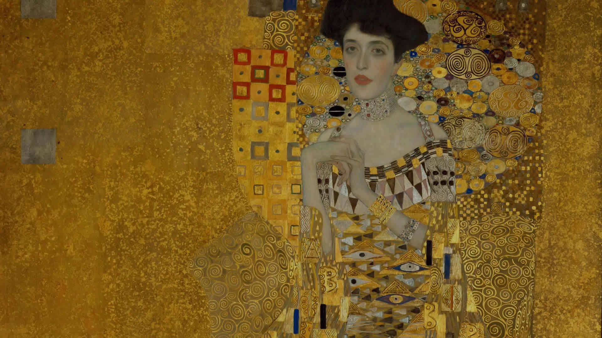 Gustav Klimt  Adele Bloch-Bauer 1907 - Detail